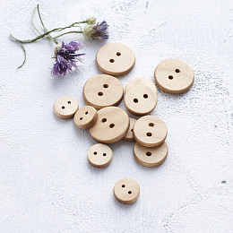 Handmade Пуговица Клён ⌀ 19 мм